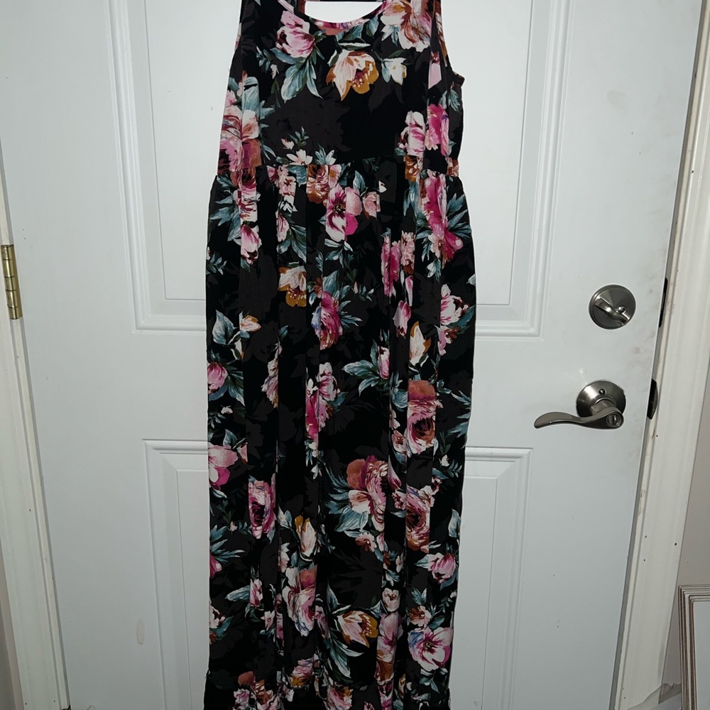 Band of Gypsies Floral Maxi Dress. L
